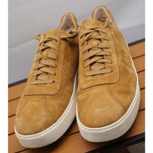 Vince Men's Lamont Waterproof Low-Top Chestnut Leather Sneakers Size 13